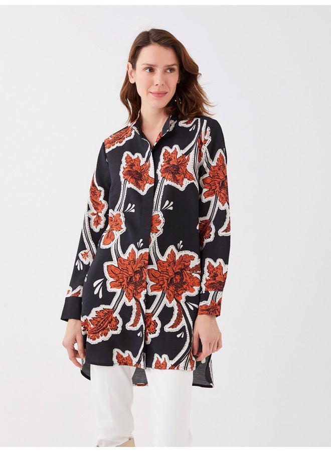 LC WAIKIKI Women's Tunic With Print Collar Patterned Long Sleeve - Image 1