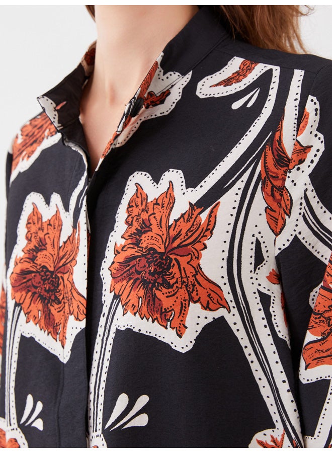 LC WAIKIKI Women's Tunic With Print Collar Patterned Long Sleeve - Image 3