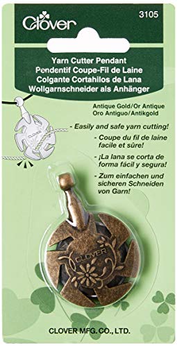 Clover 3105 Yarn Cutter Pendant, Antique Gold - Image 5