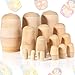Charniol 15 Pieces Unpainted Blank Russian Nesting Dolls Plain Unfinished Wooden Nesting Dolls Handmade DIY Traditional Matryoshka for Kids Teens Adults Paint Present - Image 3