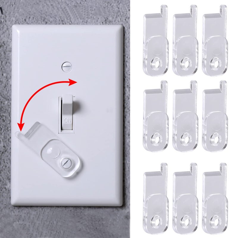 YLOVAN Toggle Switch Plate Cover Guard 10 Pack Clear - Security, Circuit and Child Protection for Indoor/Outdoor Wall Plate Covers - Image 1
