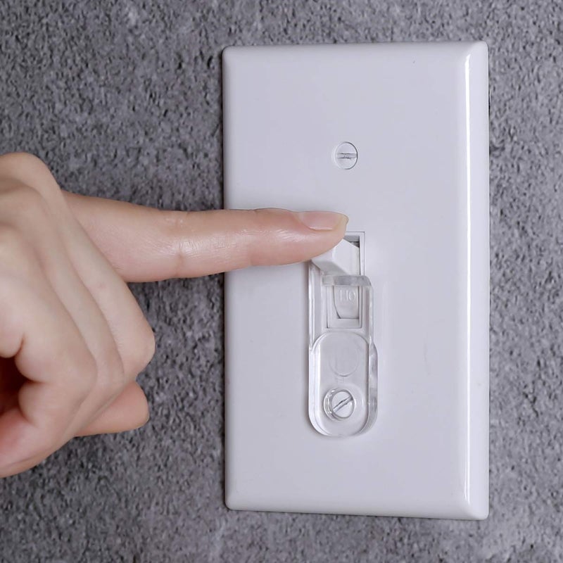 YLOVAN Toggle Switch Plate Cover Guard 10 Pack Clear - Security, Circuit and Child Protection for Indoor/Outdoor Wall Plate Covers - Image 2