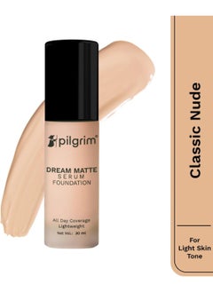 PILGRIM Pilgrim Classic Nude Serum Liquid Foundation, Matte & Poreless,30 ml  - Image 1