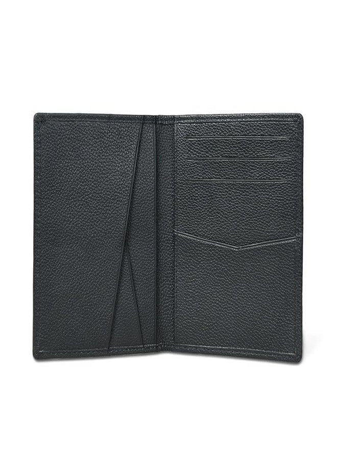 MaheTri Genuine Leather Passport Sleeve & Wallet | Premium Travel Document Organizer | Passport, Card & Boarding Pass Holder | Durable, Slim & Compact Design (Front Pocket Passport Holder, Black) - Image 4