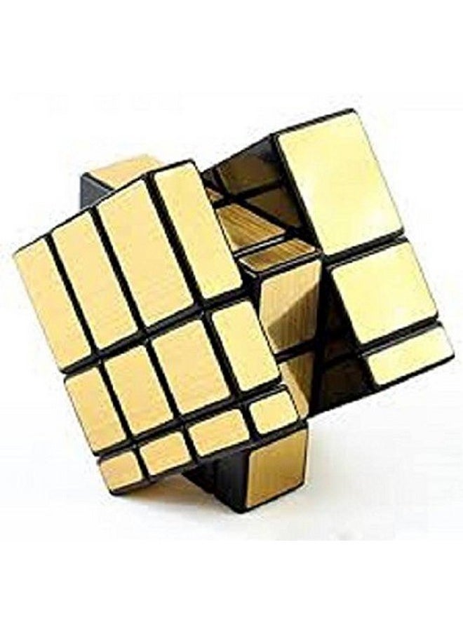 Mayatra's - Mayatra's Shengshou 3x3 Mirror Cube, Gold & Pyraminx Speed White Cube Combo of - 2 - Image 1