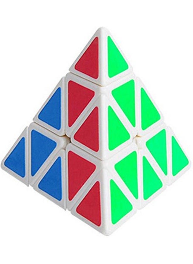 Mayatra's - Mayatra's Shengshou 3x3 Mirror Cube, Gold & Pyraminx Speed White Cube Combo of - 2 - Image 1