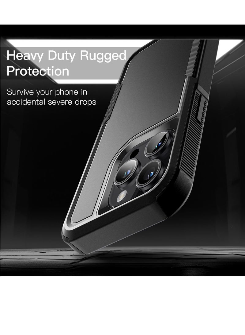 Jetech Case for Iphone 15 Pro Max 6.7 Inch Heavy Duty Dual Layer Rugged Protection Shockproof Protective Tough Phone Cover With Matte Back Black - Image 4