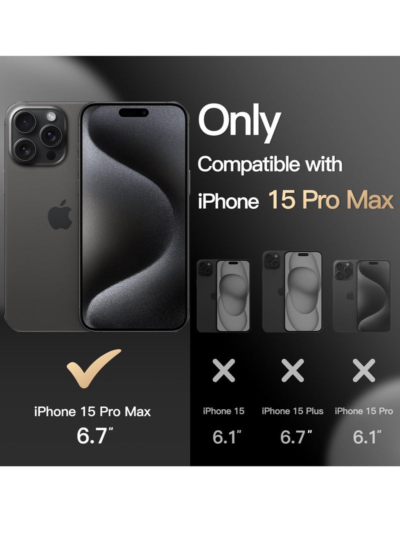 Jetech Case for Iphone 15 Pro Max 6.7 Inch Heavy Duty Dual Layer Rugged Protection Shockproof Protective Tough Phone Cover With Matte Back Black - Image 2