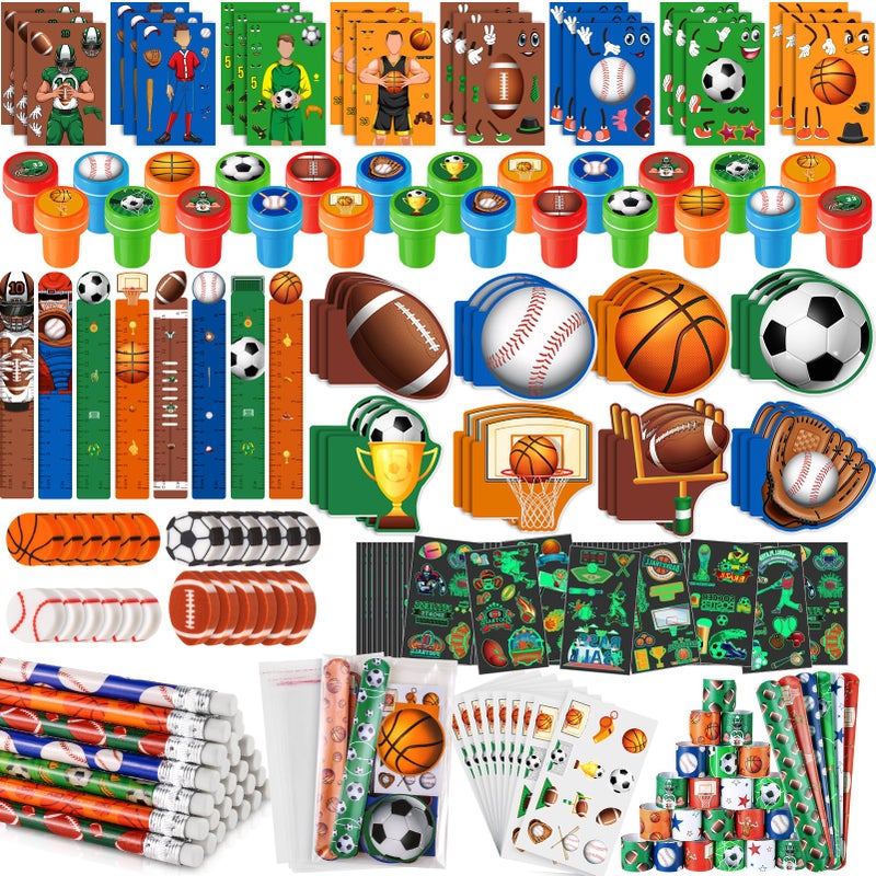 BenLouis 120Pcs Sports Party Favors Football Basketball Soccer Baseball Pencils Stickers School Stationery Bulk for Kids Sports Party Team Gift Fillers School Classroom games Rewards Supplies - Image 3