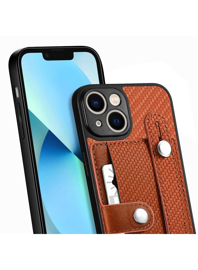 اس-توب جراب لهاتف iPhone 13 mini مزود بسوار معصم ومسند ومحفظة بطاقات وغطاء خلفي وحافظة هاتف مع سكين أداة - Image 4