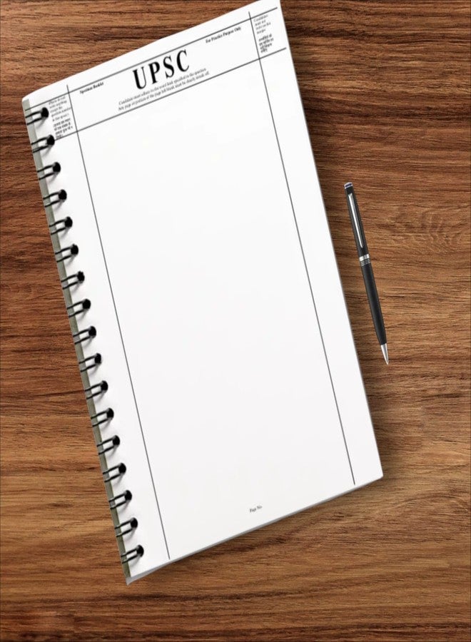 UPSC Answer Sheet UPSC Spiral Notebook Mains Blank Practice Answer Sheet (A4, 300 pages) A4 Size | 75 GSM Thick Paper | - Image 2