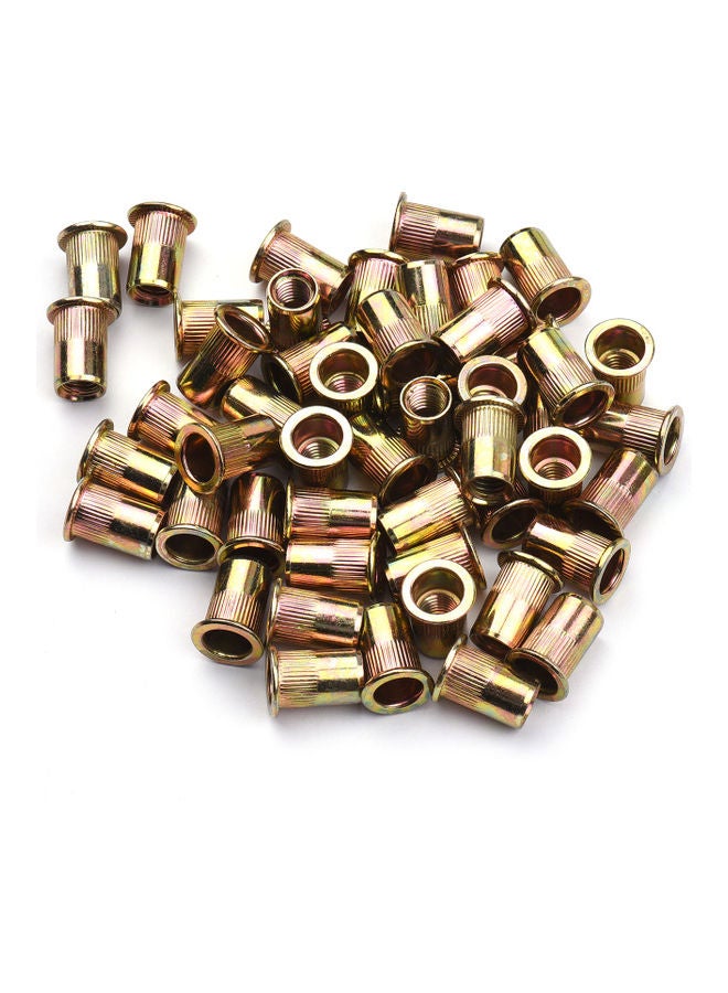 Loquat 50-Piece Rivet Nut Set Gold