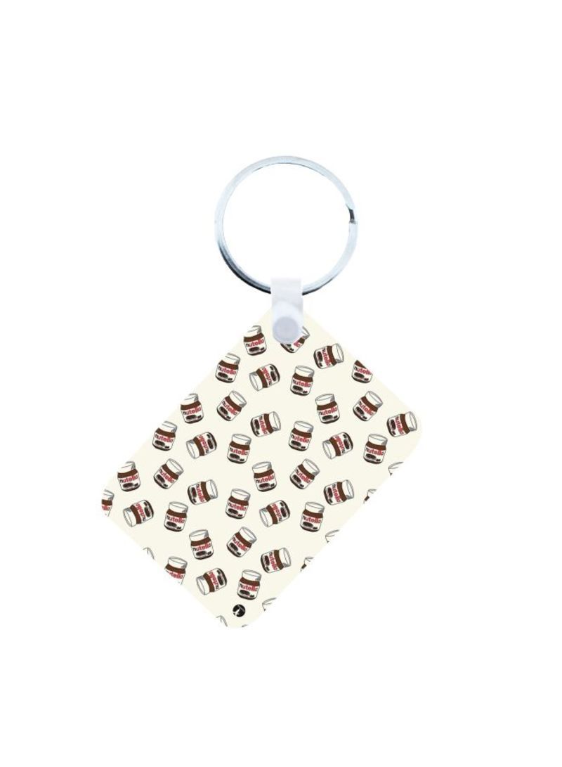 RKN Nutella Printed Keychain White/Red