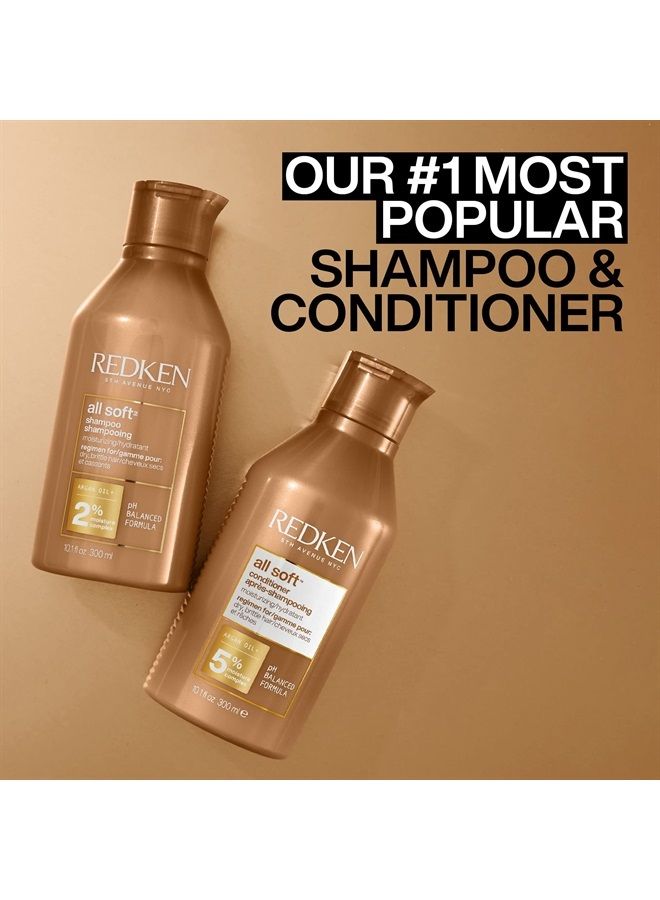Redken All Soft Argan Oil Conditioner | For Dry / Brittle Hair | Moisturizes & Provides Intense Softness | With Argan Oil | Travel Size | 1 Fl Oz - Image 5