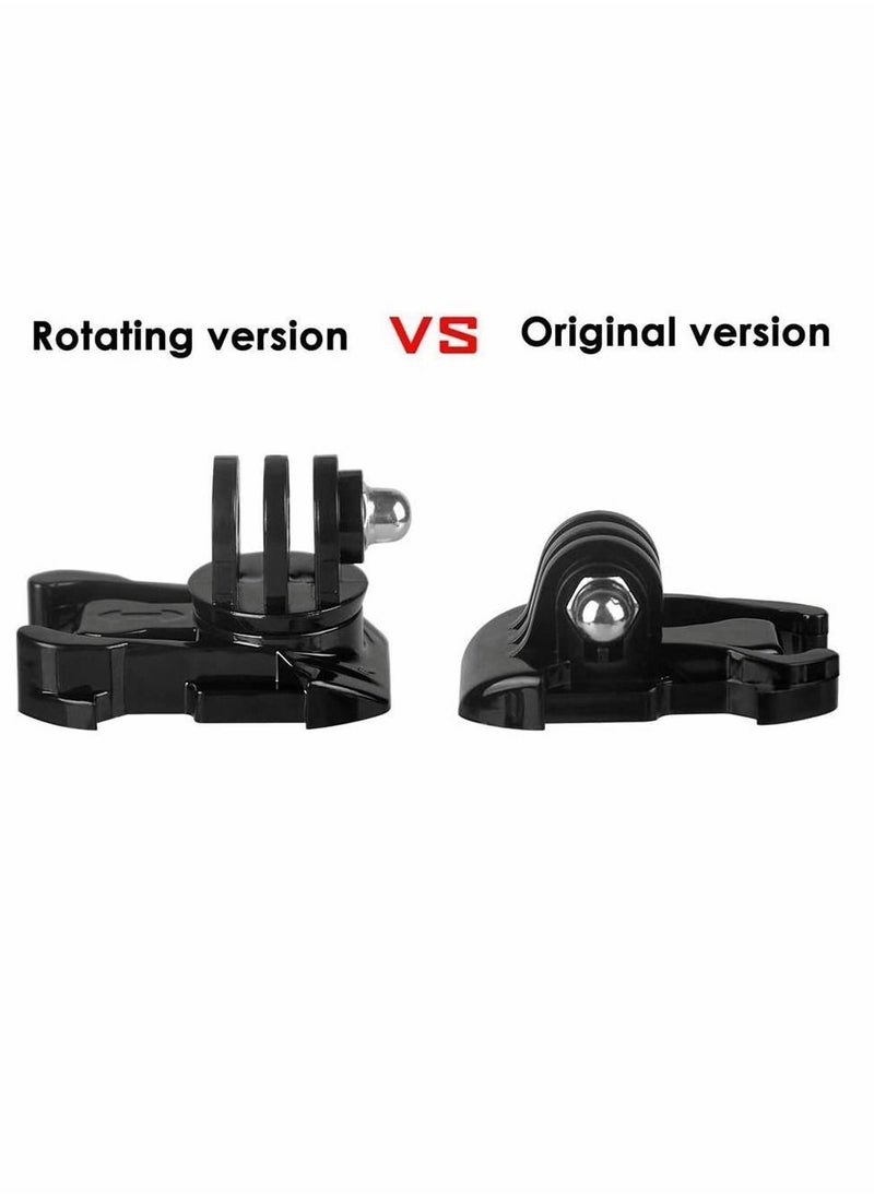 Y&D - Rotate Screw, Swivel Mount Helmet Strap Buckle, Adapter Holder for GoPro HERO3/3+/4, 3 Pcs Black - Image 1