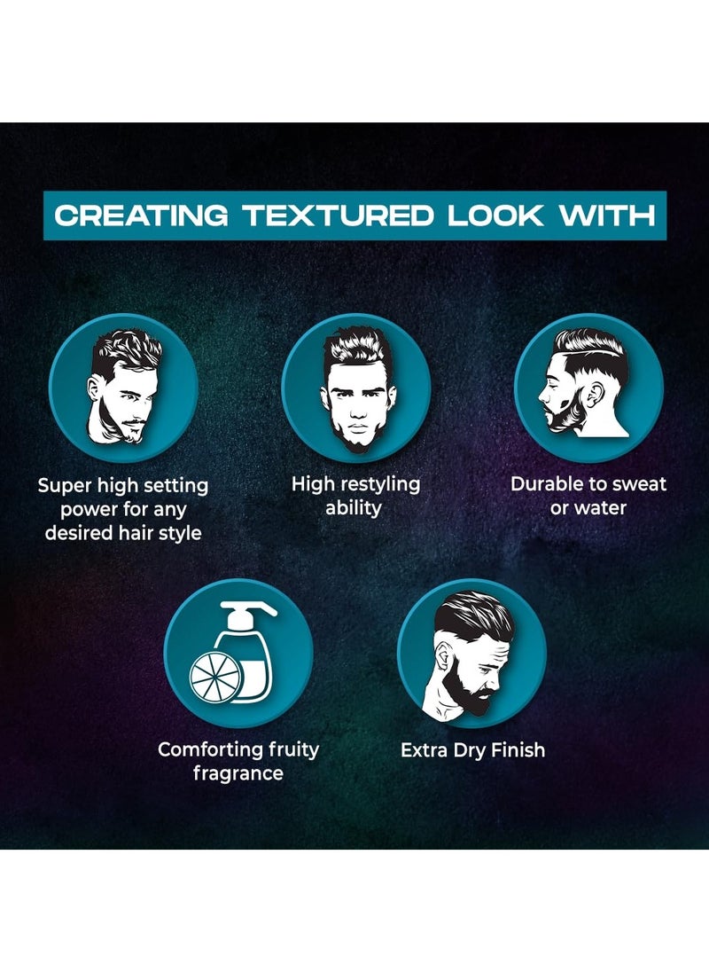 GATSBY Gatsby Texturizing Clay - Mat Lift For Super Strong Hold More Volume and Extra Dry Look Stylish Matte Finish Anytime Restylable Hair Styling Clay Wax Hair Wax For Men 75gm  - Image 3