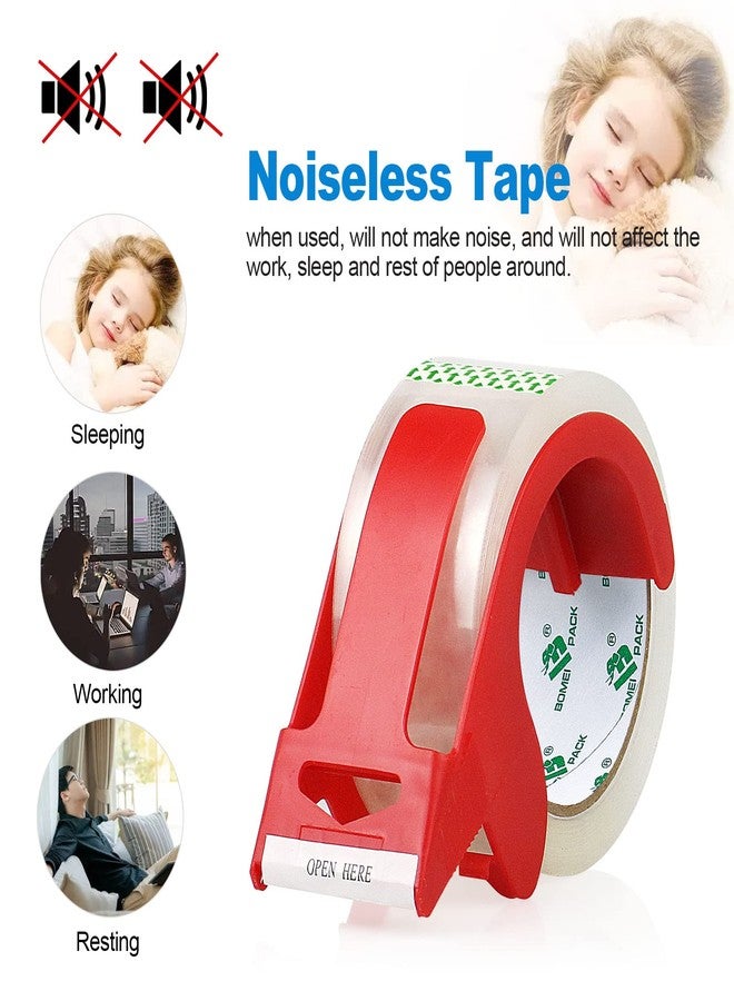 BOMEI PACK Heavy Duty Clear Packing Tape,2 Rolls with refillable Dispenser,Noiseless Packaging Tape 1.88 Inches x 55 Yards,Industrial Grade Boxes Shipping Tape for Moving,Mailing and Storages - Image 3