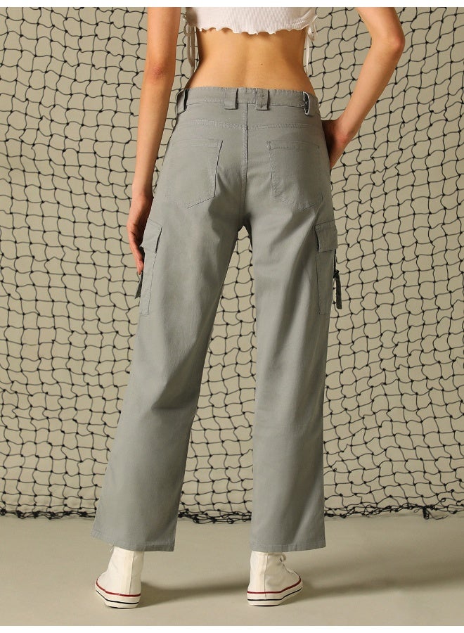 Hubberholme Women’s Dad Fit Sage Green Trousers – Casual and Practical - Image 2
