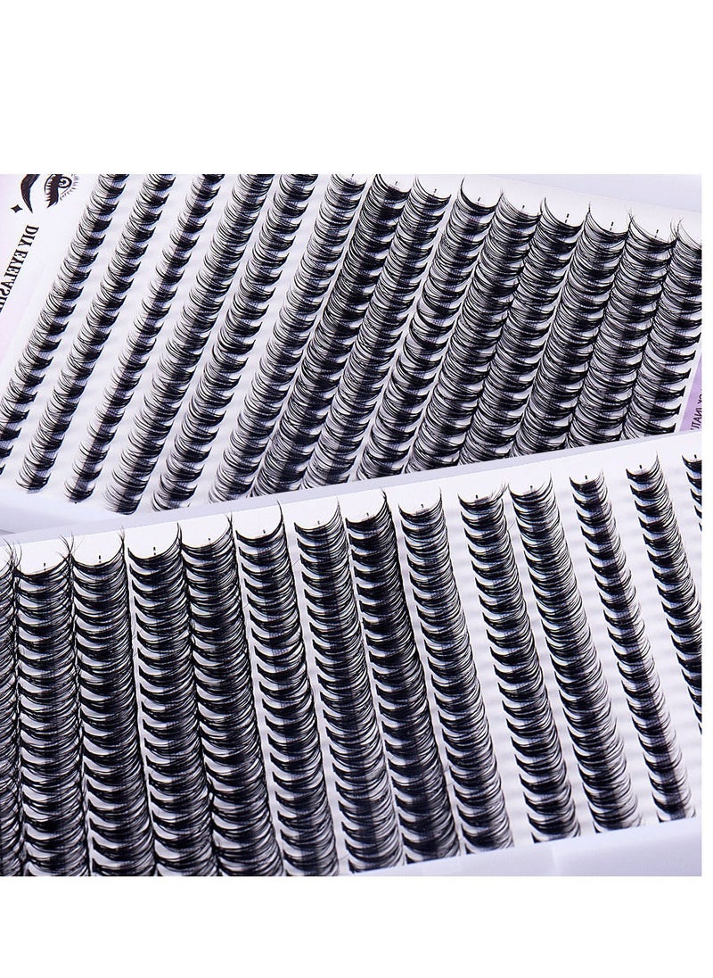 LashesMD - 280Pcs DIY Lash Extension Kit Lash Clusters Kit Individual Cluster Lashes with Waterproof Lash Bond and Seal and Tweezers D Curl Eyelash Extension Kit - Image 1