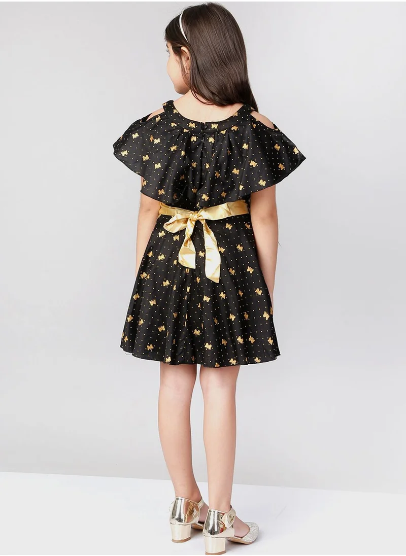 THE VANCA Kids Butterfly Print Dress