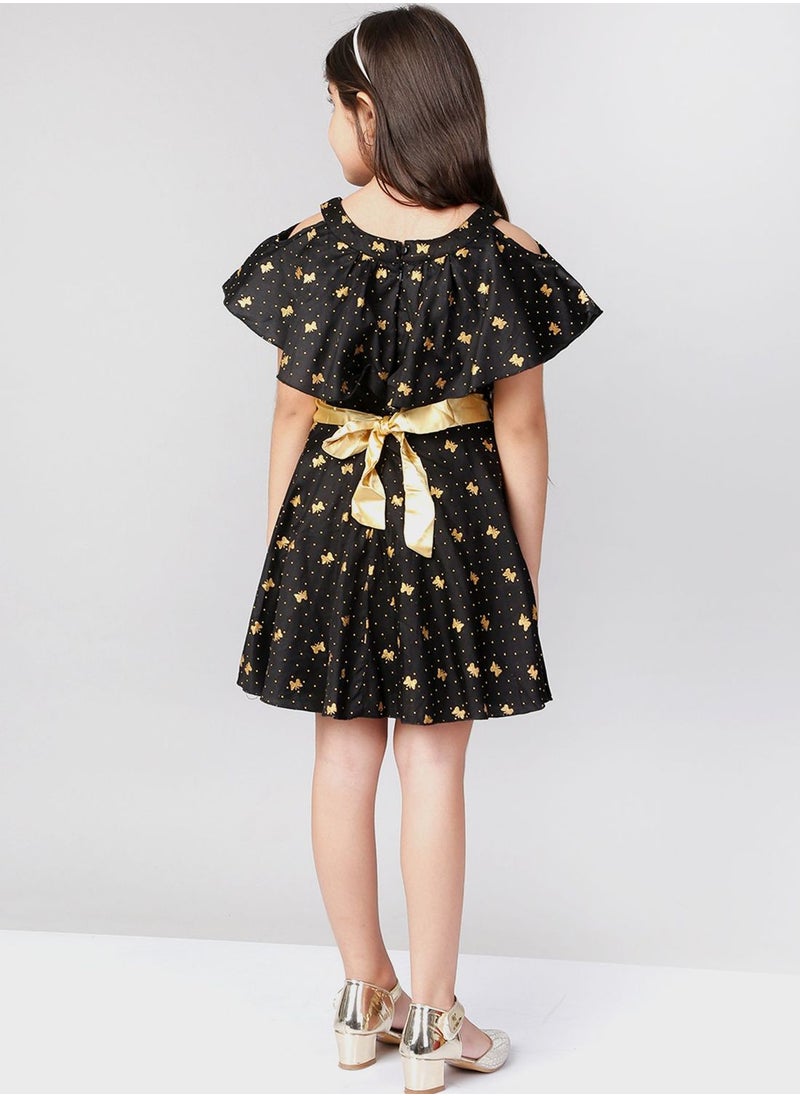 THE VANCA - Kids Butterfly Print Dress - Image 1
