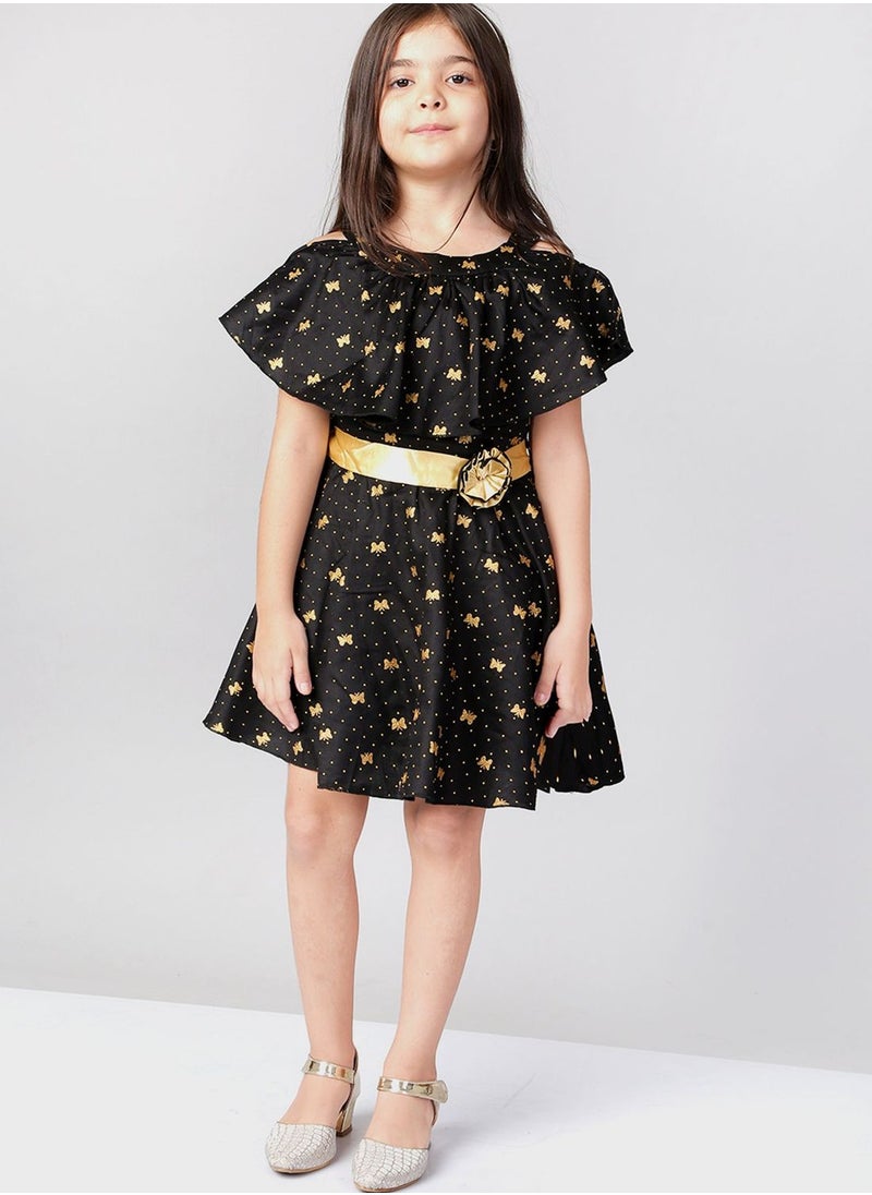 THE VANCA - Kids Butterfly Print Dress - Image 1