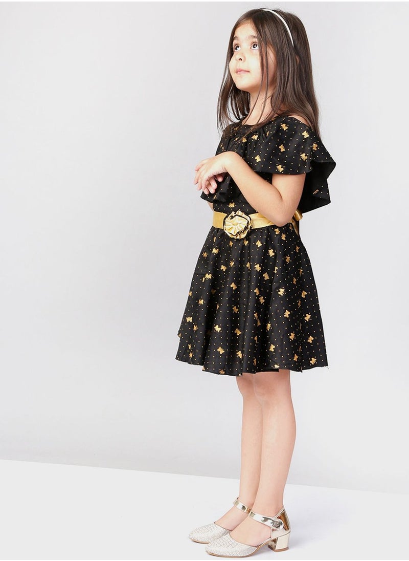 THE VANCA - Kids Butterfly Print Dress - Image 1