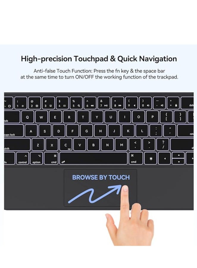 Bilingual Magic Keyboard For Ipad Pro 12.9-Inch (3th-6th Generation)/Air 13-Inch M2 (2024)  Magnetic Back Cover Smart Trackpad Backlit Keyboard  Wireless Keyboard Case - Image 4