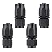 YSIL 8AN Hose End Fitting Female Fit for Braided Fuel Line Swivel Straight Aluminum Black 4PCS - Image 2