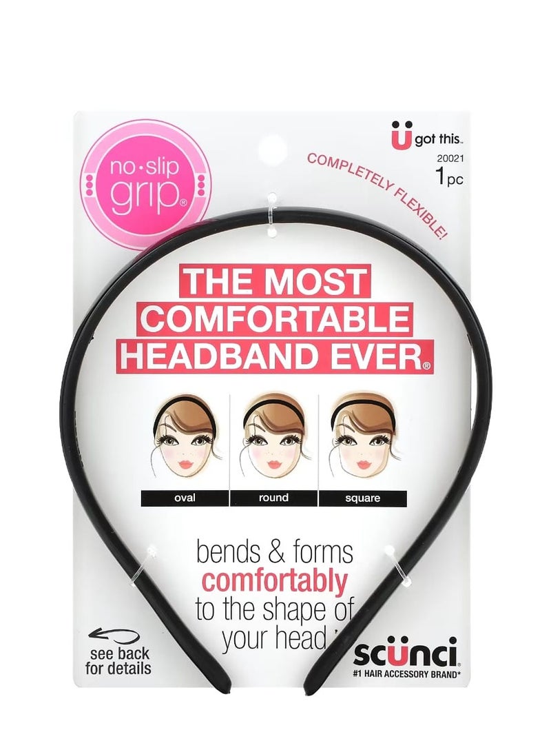Scunci No Slip Grip Bendable Headband 1 Piece - Image 1