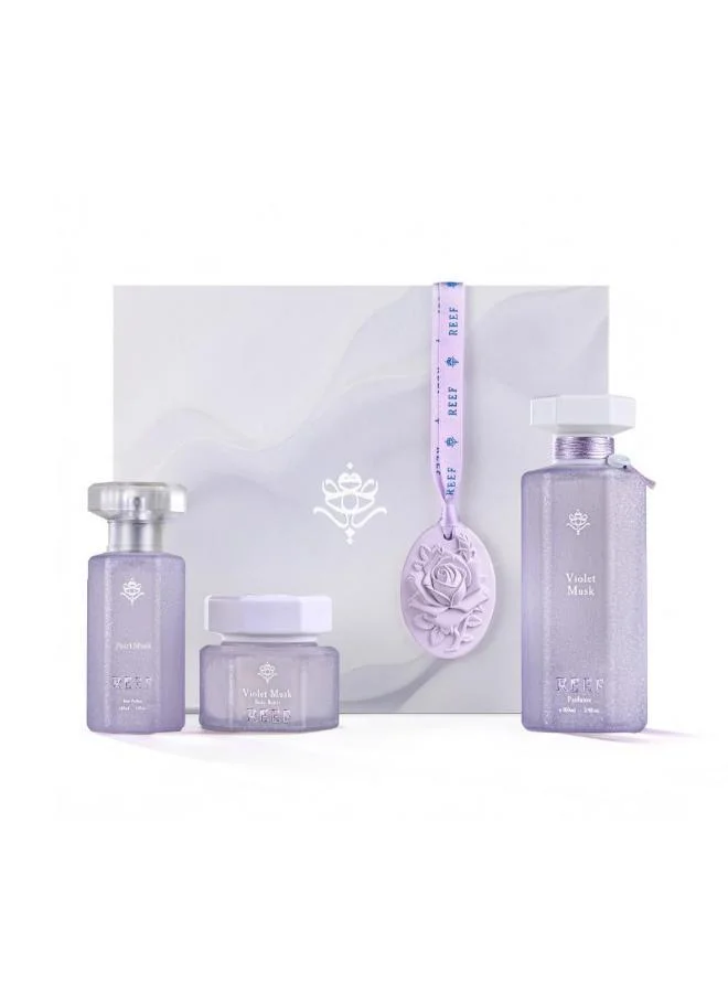 ريف REEF BOX VIOLET MUSK  (100ML + 50ML + 50G Body Butter)