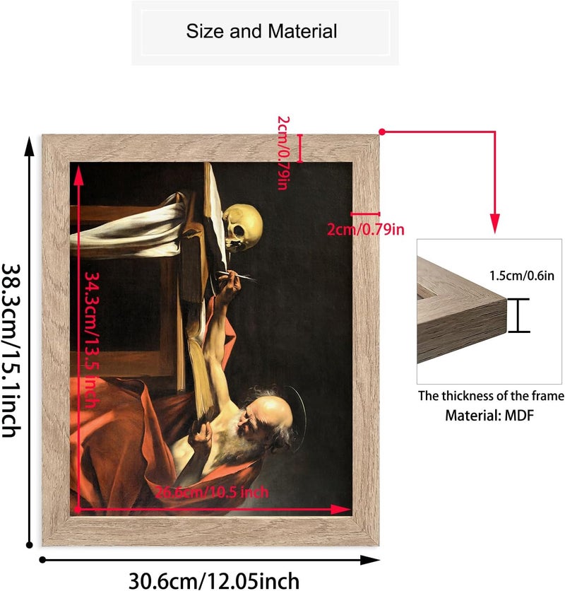 HoozGee Saint Jerome Writing Painting Canvas Art by Caravaggio - Image 5