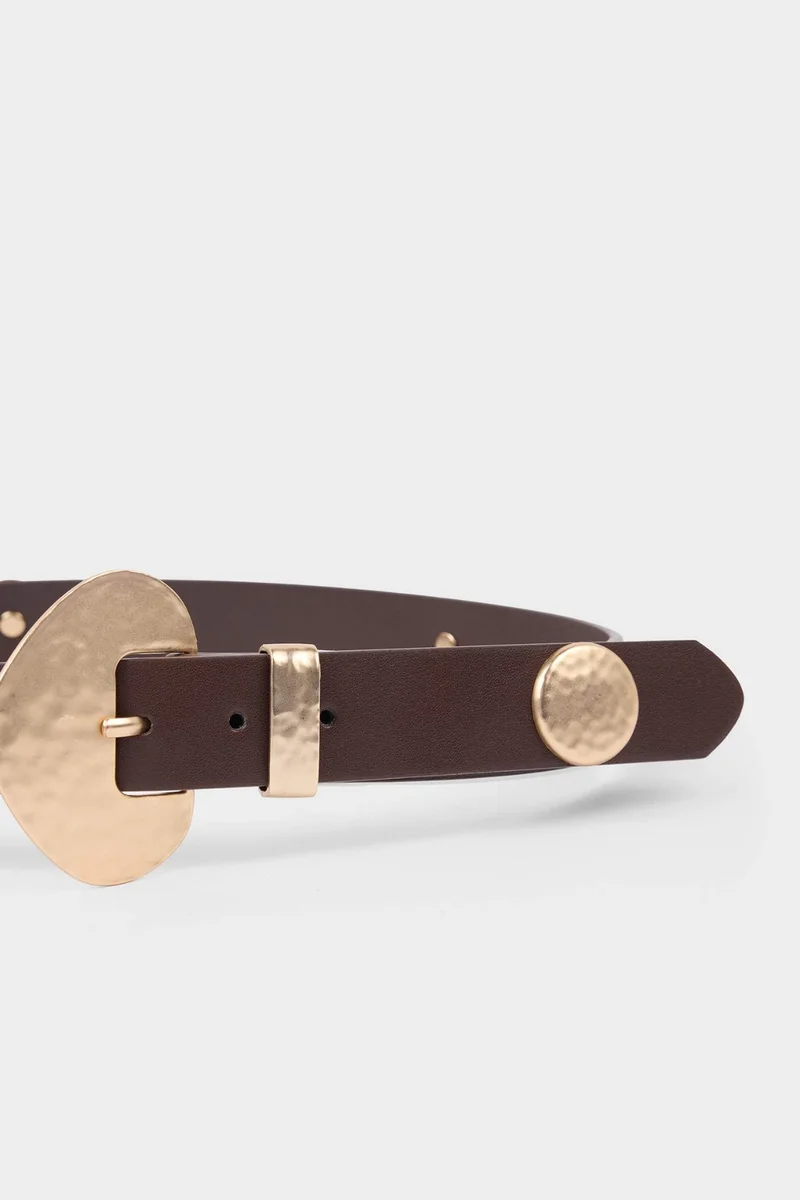 ديفاكتو Woman Rectangle Clasp Faux Leather