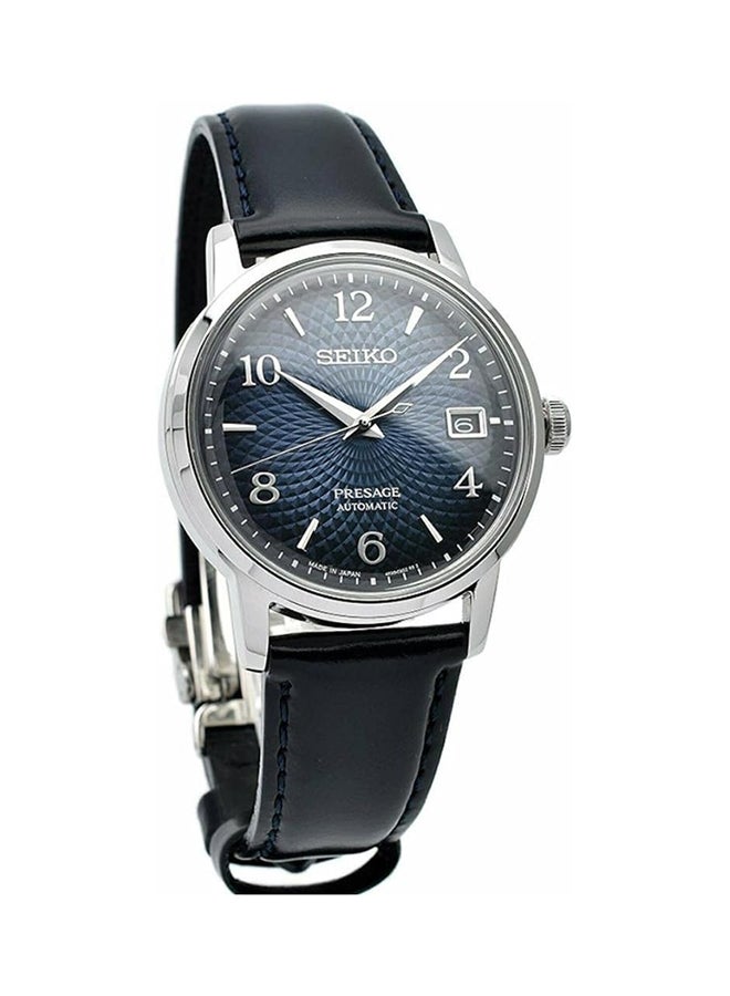 Seiko ساعة أنالوج للرجال بحزام جلدية بقرص أزرق SRPE43J1 - Image 2