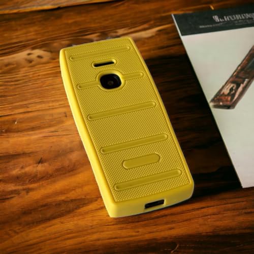 ZAOMA Premium Soft Silicon TPU Rugged Case Back Cover Compatible for Nokia 8210 4G - Rug (8210_Rug_Yellow) - Image 2