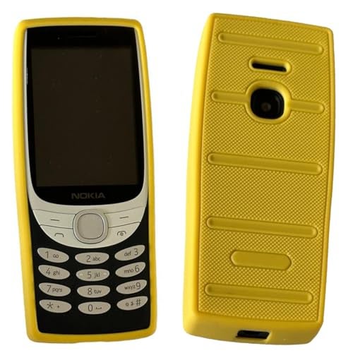 ZAOMA Premium Soft Silicon TPU Rugged Case Back Cover Compatible for Nokia 8210 4G - Rug (8210_Rug_Yellow) - Image 1