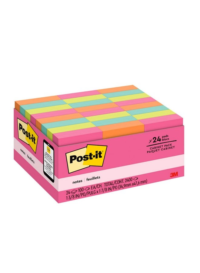 بوست-إت ملاحظات Postit الصغيرة 1 3/8 × 1 7/8 في 24 وسادة ملاحظات لاصقة مفضلة في أمريكا 1 ملاحظات Postit Poptimistic ملاحظات Postit وردي قوي أزرق مائي برتقالي حيوي أخضر نيون وردي جوافة - Image 2