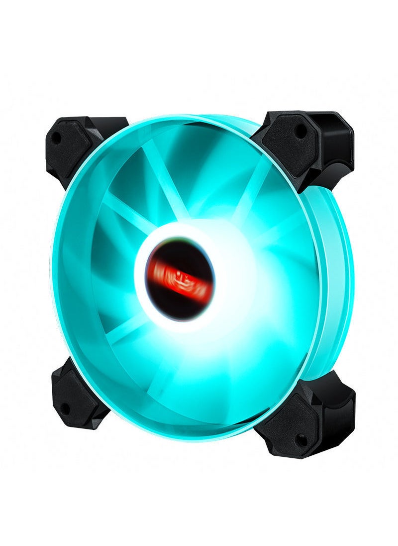 Generic Quiet 12cm Desktop Computer Case Fan Home Use PC Case Fan Stable Platform Fan Durable Noise Reduction for Desktop Computers Ice blue 