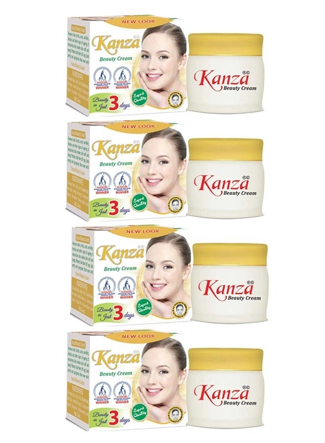 كنزه 4 قطع من كريم تفتيح و تبييض البشرة 50X4 جرام - Image 1