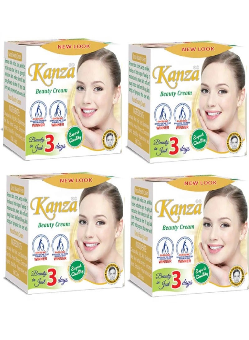 كنزه 4 قطع من كريم تفتيح و تبييض البشرة 50X4 جرام - Image 3