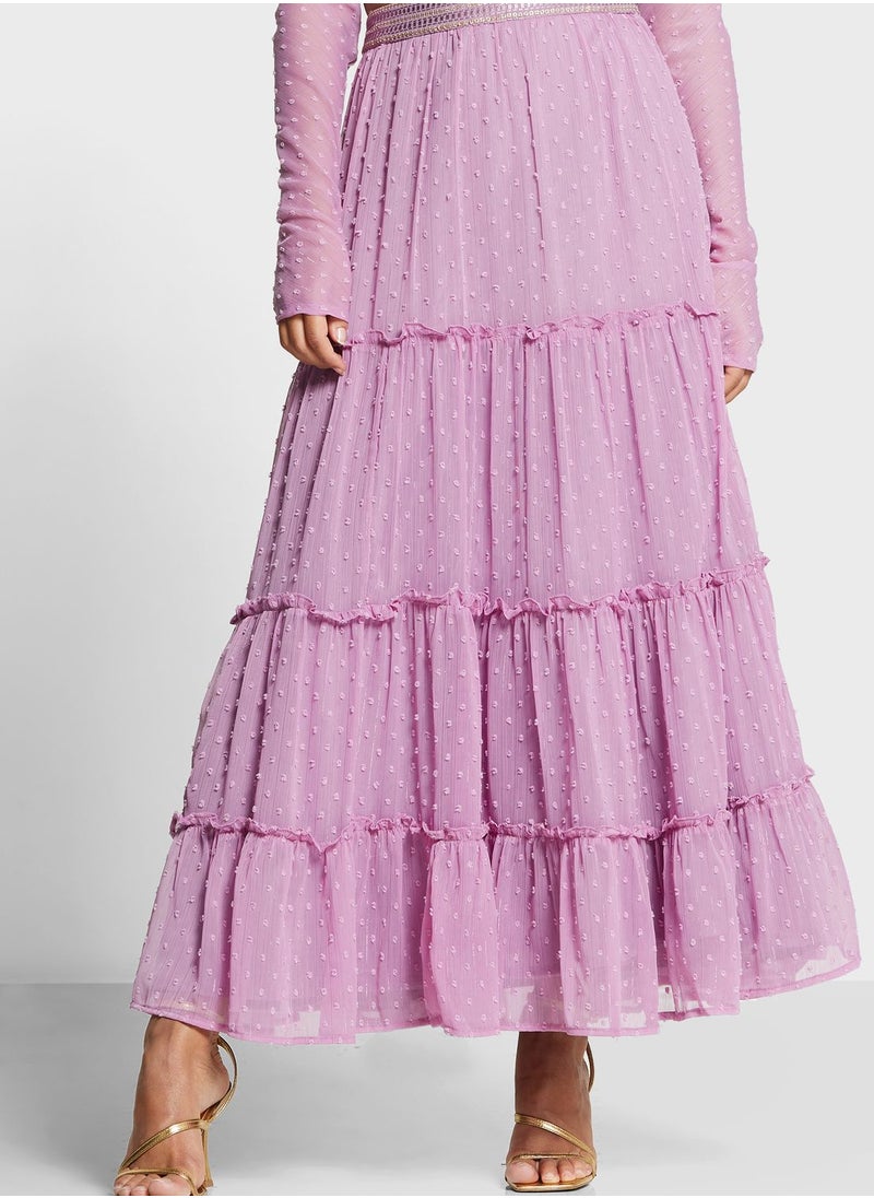indya Embellished Ruffle Lehenga Skirt  - Image 2