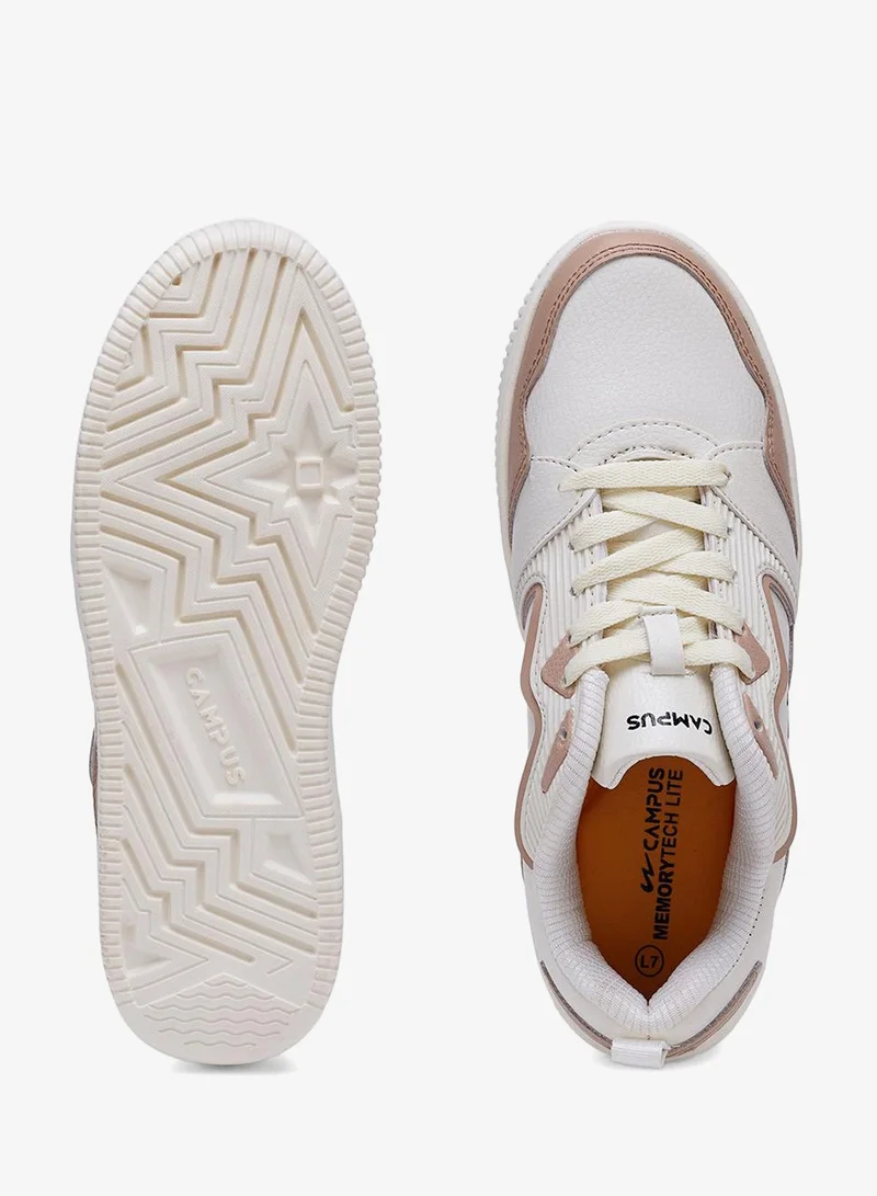 CAMPUS Off.Wht/Beige Women’s Comfort Low Top Sneakers – Clean Monotone Design that Instantly Stands Out for Women | Best Price UAE