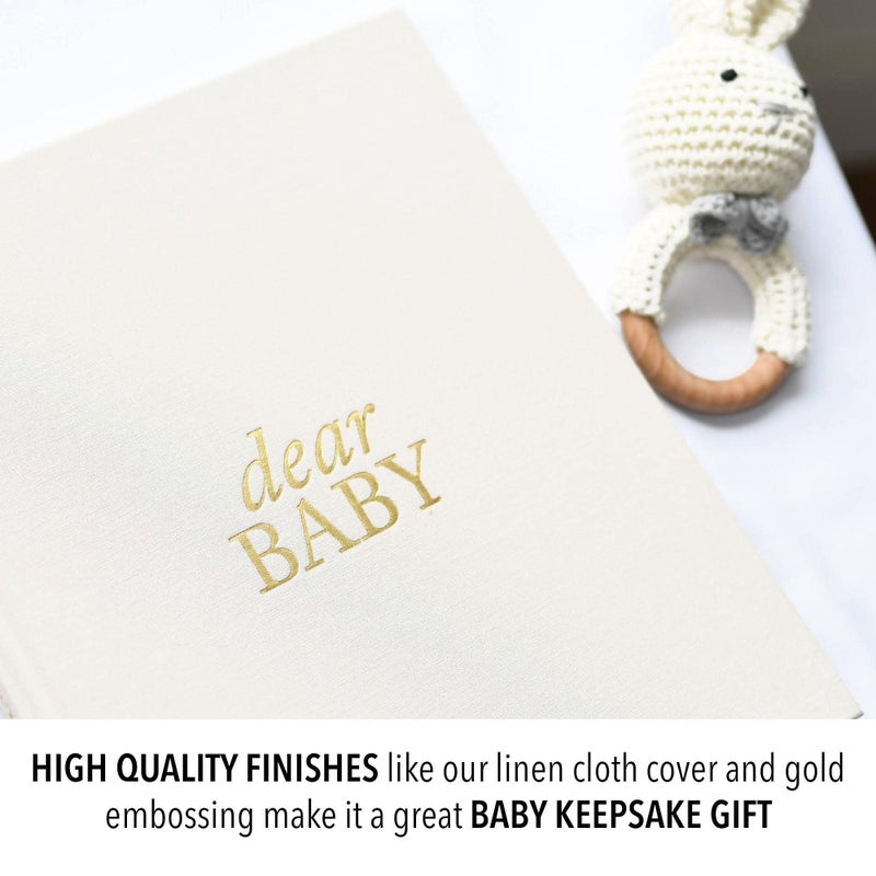 DUNCAN & STONE PAPER CO. Pregnancy Prayer Journal - Christian Pregnancy Journal For Milestones - Linen-Bound Baby Book Keepsake - Gifts For Expecting Moms (Ivory, 110 Pages) - Image 4