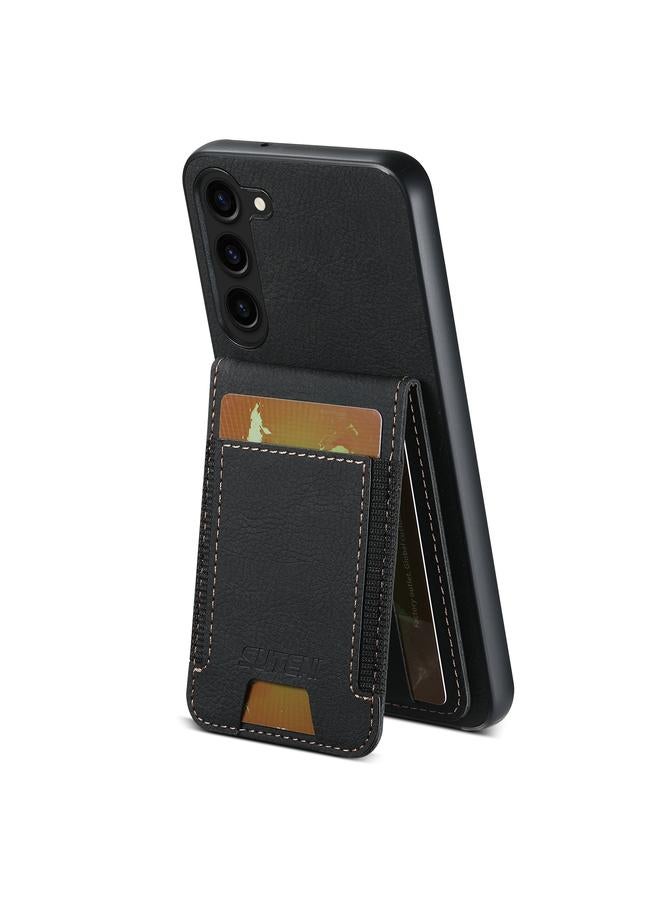 Suteni Case For Samsuny Galaxy S22+ 5G H03 Litchi Leather Card Bag Stand Back Phone Case - Image 3
