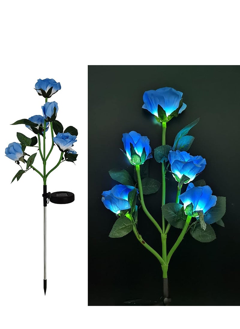Generic Solar Rose Light, 5 Heads Waterproof Solar Powered Flower Lights, Rose Light for Garden Patio and more  - Image 2