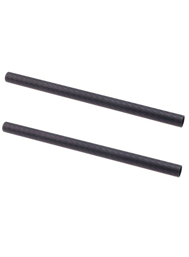 FocusFoto 15mm Carbon Fiber Rods 40cm/16inch Length for 15mm Rod Rail Support System DSLR Camera Rig (Pack of 2) - Image 1