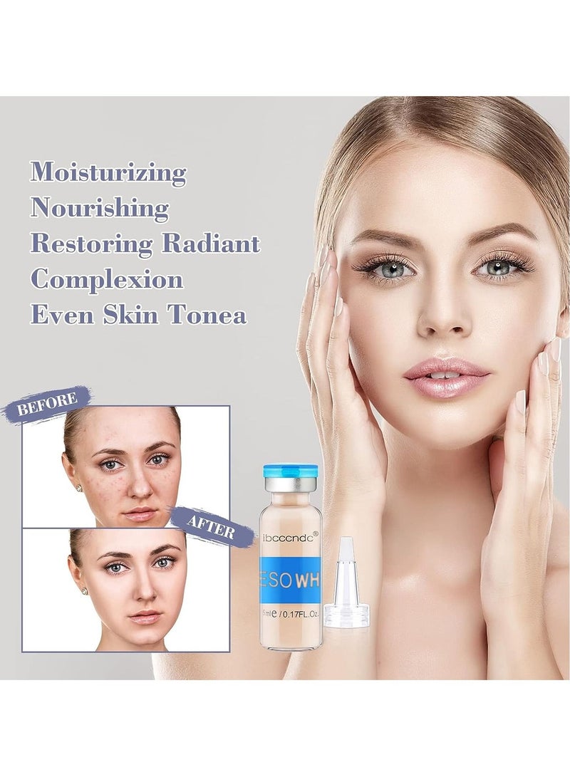 ibcccndc 10 قوارير Mesowhite BB Glow Pigment BB Glow Booster Starter Kit مصل علاجي للوجه كريم أساس مضاد للشيخوخة شبه دائم للعناية بالبشرة MTS Pigment 0.17 أونصة كريم أساس للوجه BB Glow Booster - Image 3