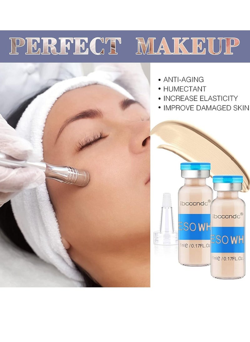 ibcccndc 10 قوارير Mesowhite BB Glow Pigment BB Glow Booster Starter Kit مصل علاجي للوجه كريم أساس مضاد للشيخوخة شبه دائم للعناية بالبشرة MTS Pigment 0.17 أونصة كريم أساس للوجه BB Glow Booster - Image 5