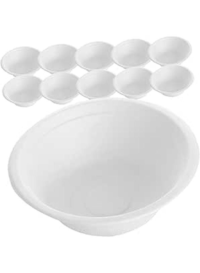 100Pcs 16oz White Disposable Soup Bowls Takeaway Food Containers For Camping Party BBQ - Image 1