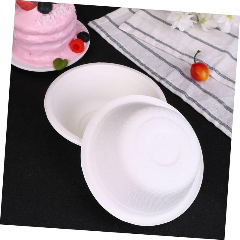 100Pcs 16oz White Disposable Soup Bowls Takeaway Food Containers For Camping Party BBQ - Image 4
